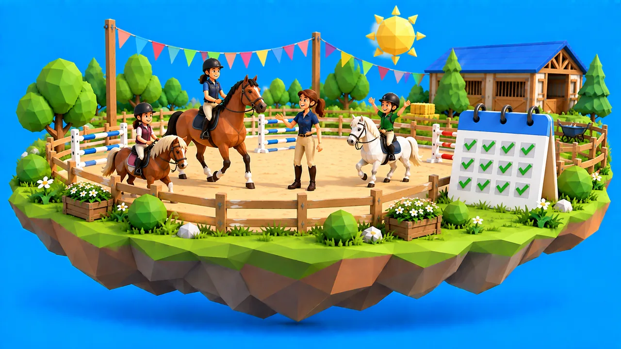 Cours d'&eacute;quitation&nbsp;: remplir ses reprises